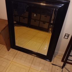 Framed Beveled Mirror 