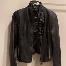 Womens Italian Leather Jacket Bought In  Italy 