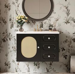 Bath Vanity 30” Black Under-mount Single Sink