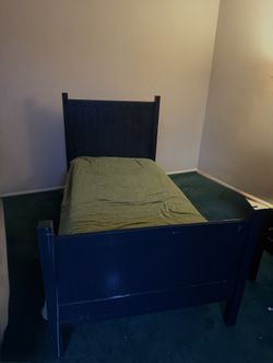Blue Twin Bed Frame 