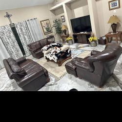 Ashley Living Room Leather Furniture Set