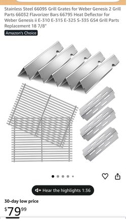 Stainless Steel Weber Genesis Grill Replacement Parts Set