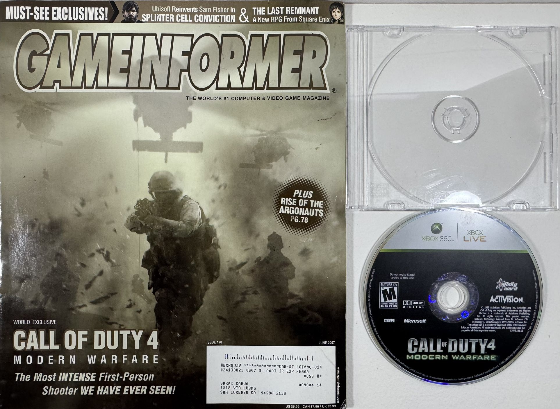 GAME INFORMER/CALL OF DUTY 4: Modern Warfare LOT