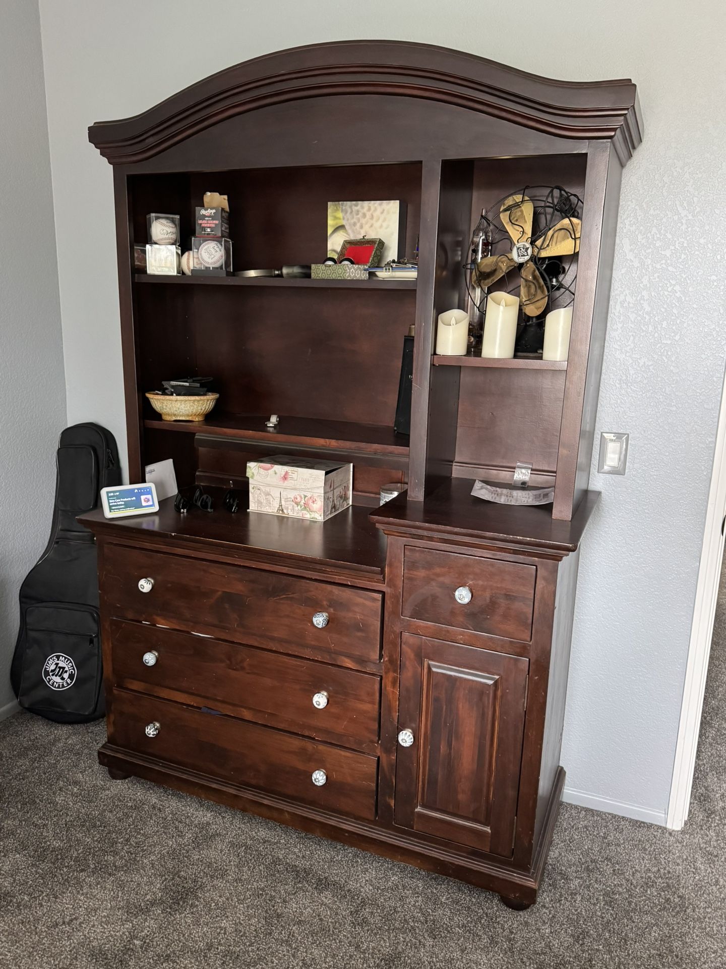 Changing Table/dresser/with Hutch/tall dresser