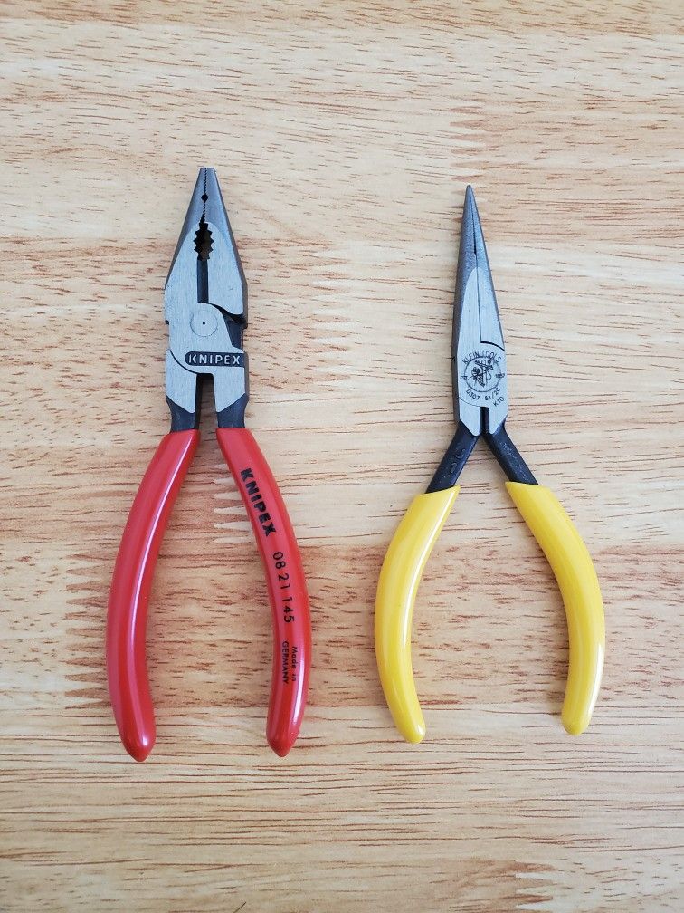 Knipex 08 21 145 Combination & Klein Tools D307-51/2C Long Needle Nose Slim Pliers Cutting Germany USA Brand New