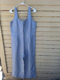 LOFT Linen Blend One-Piece Jumpsuit