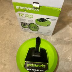 Greenworks 12” Surface Cleaner – 2300 PSI – Works Perfectly! – Like New