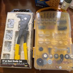 Hand Riveter Set + Rotary Tool Accessory Kit – Great Condition 