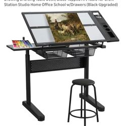 Glass art/drafting table