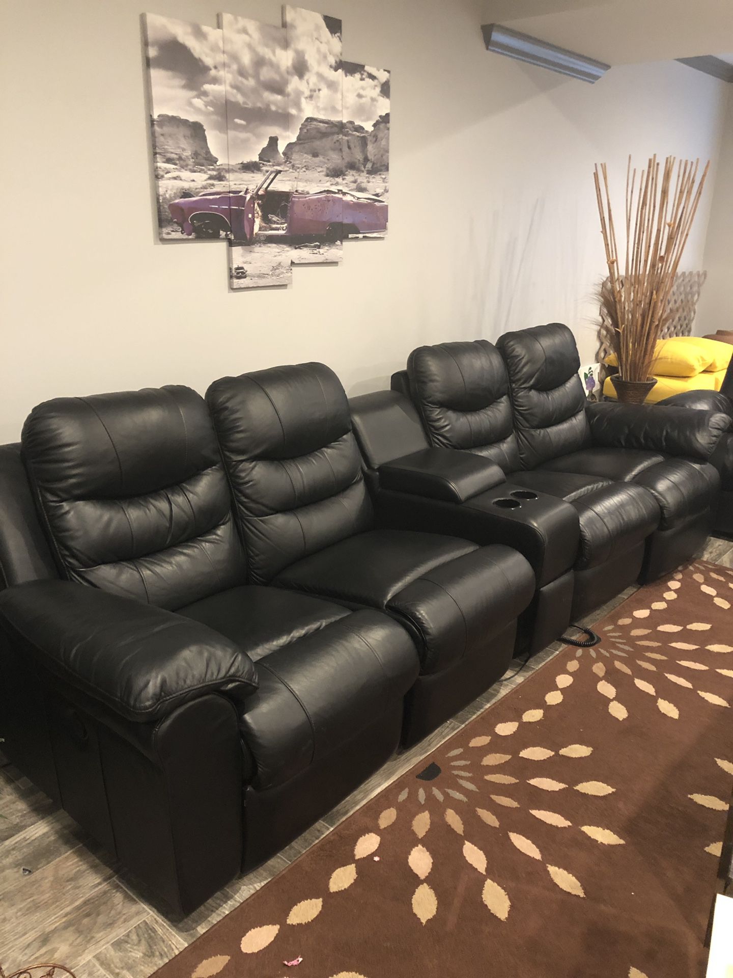 Home Theater Reclining Leather Seats