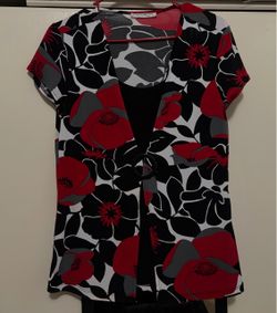 Y2K flowered blouse