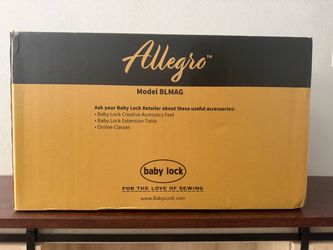 New, Sealed Babylock Allegro Sewing & Quilting Machine