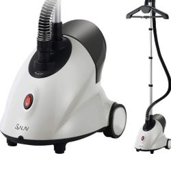 SALAV® GS18-DJ Standing Garment Steamer with Roll Wheels for Easy Movement, 1.8L Water Tank for 1 Hour Continuous Steaming, Adjustable Pole for Storag