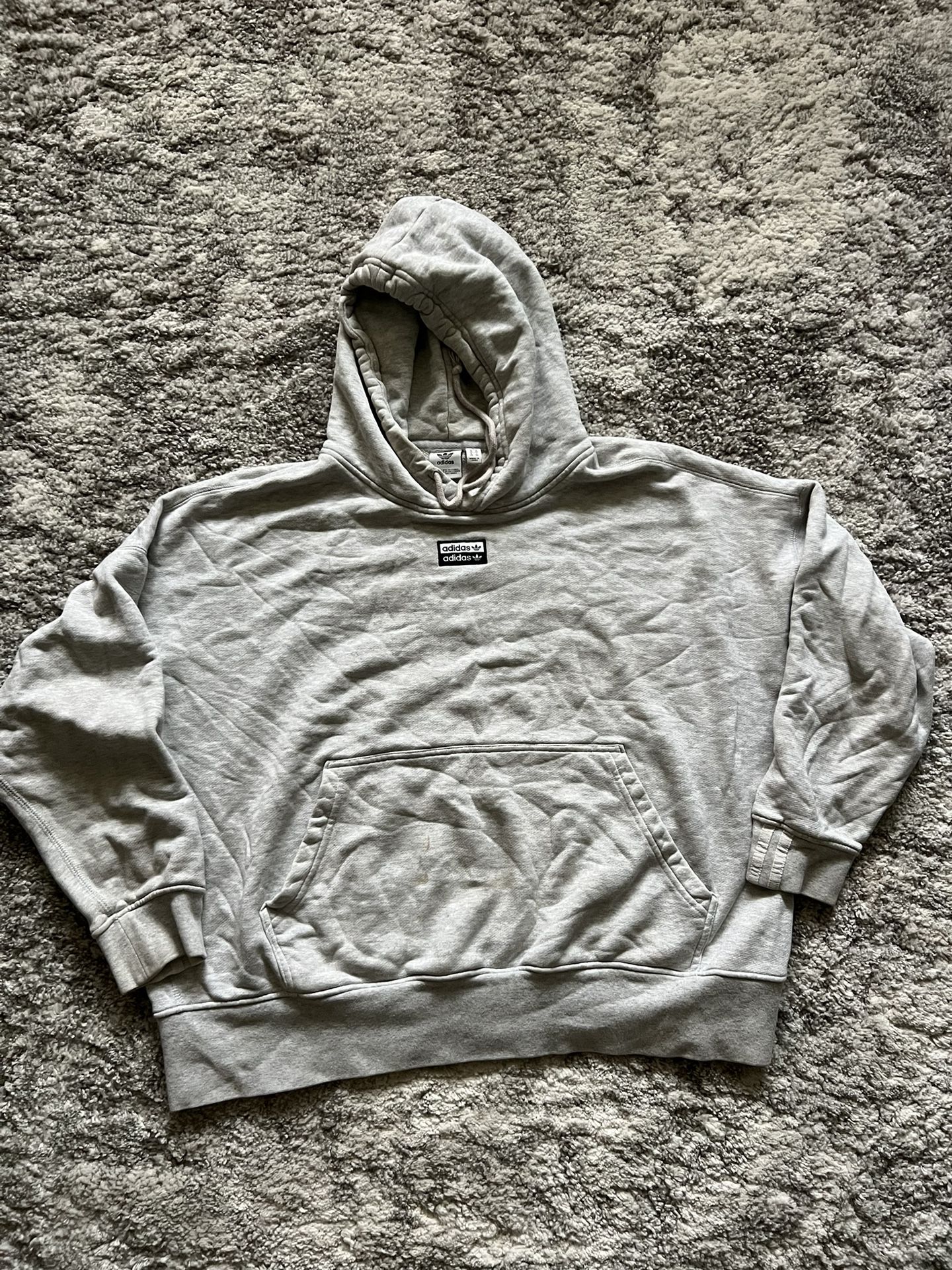 Vintage Adidas Hoodie Sweatshirt Mens size XL Gray