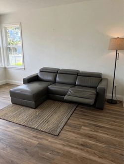 Sectional Couch Sofa - Macy’s - Leather - Gray