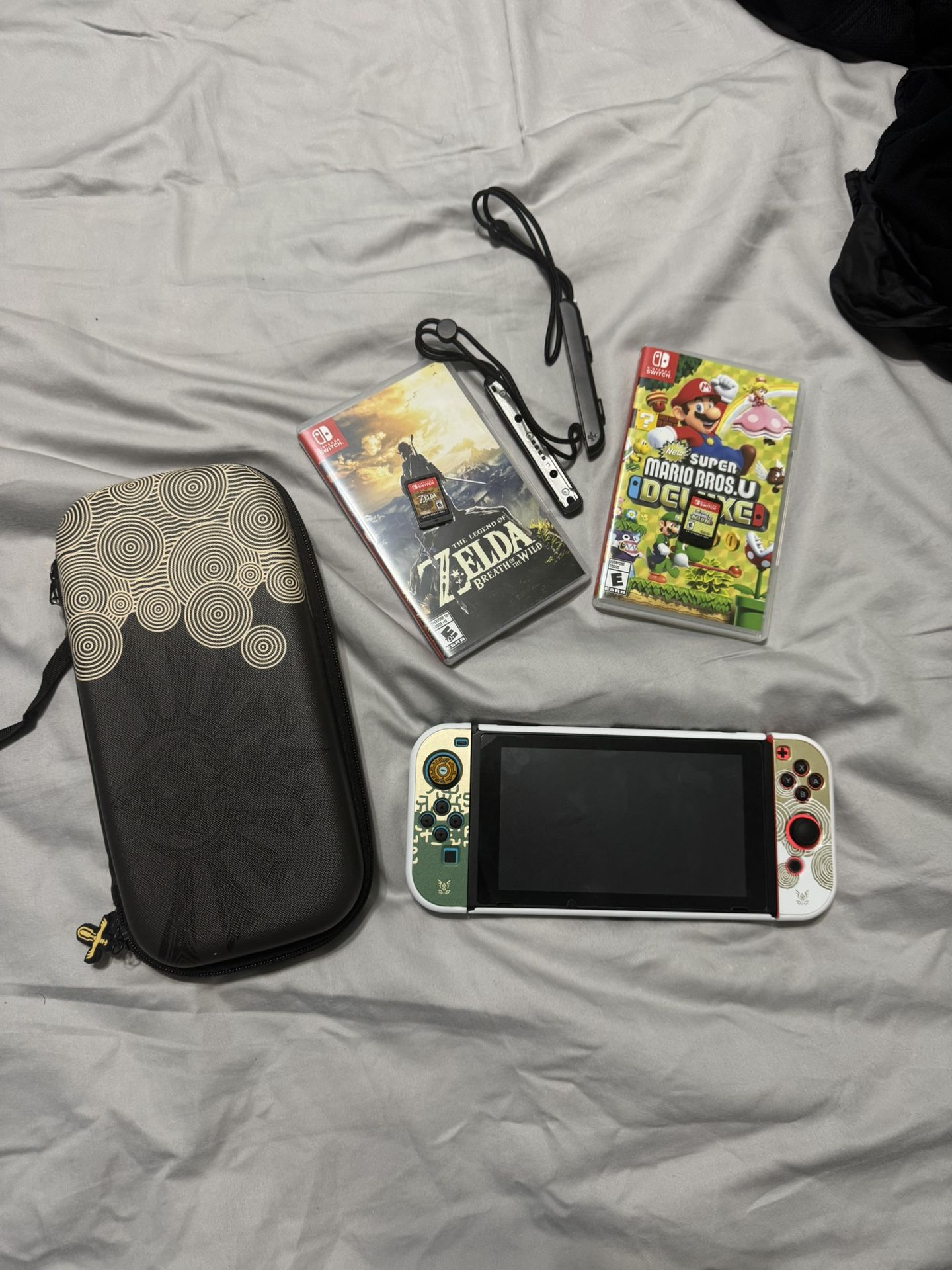 Nintendo Switch With 2 Games And Case