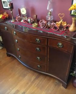 3PC MAHOGANY & SATINWOOD DINING SET