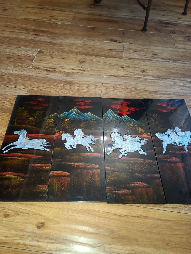 4 Part Wooden Portrait