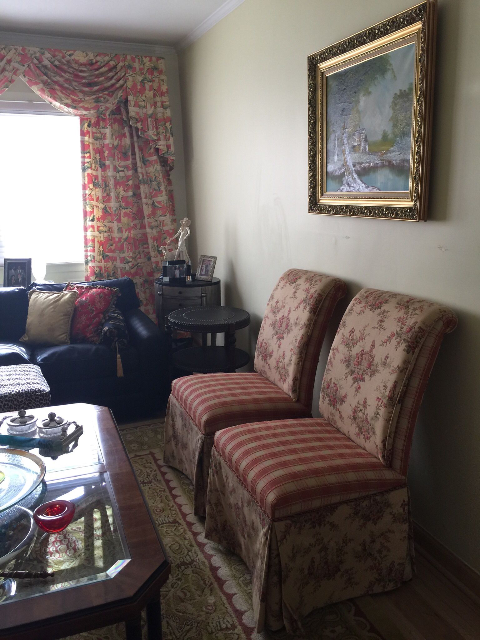 Custom made parsons chairs