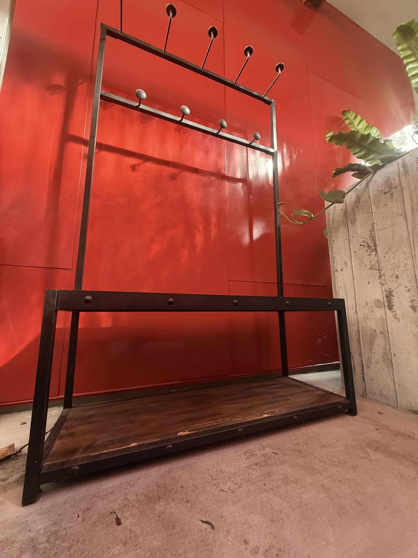 Outdoor Multipurpose Garden Shoe Rack, Coat Hanger