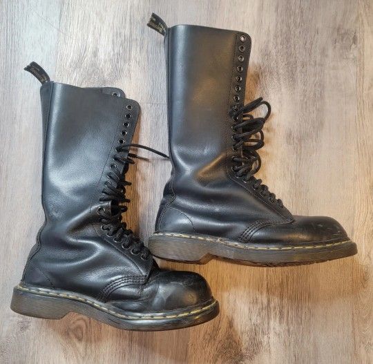 Dr. Martens Lace Up Boots Steel Toe 20 Eye Womens 3 UK / 5 US