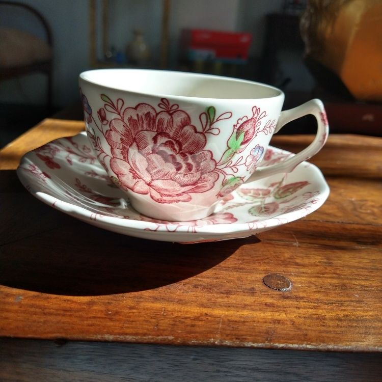 Vintage English "Rose Chintz" (Pink) Tea Cup & Saucer Set