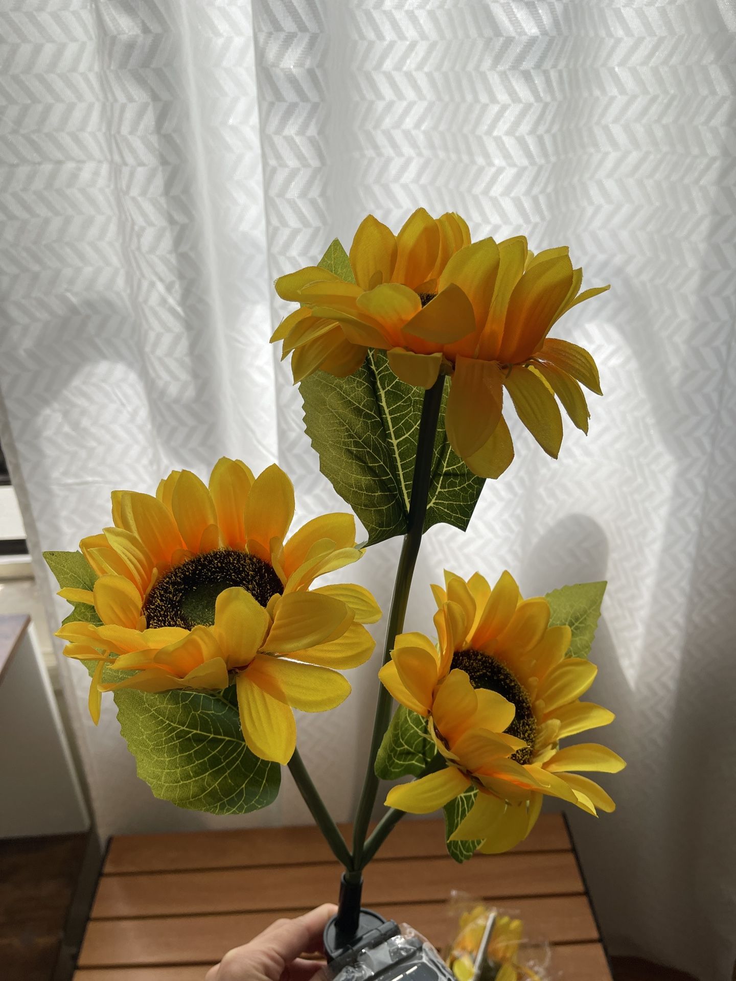 2pcs Solar Sunflower Garden Lights