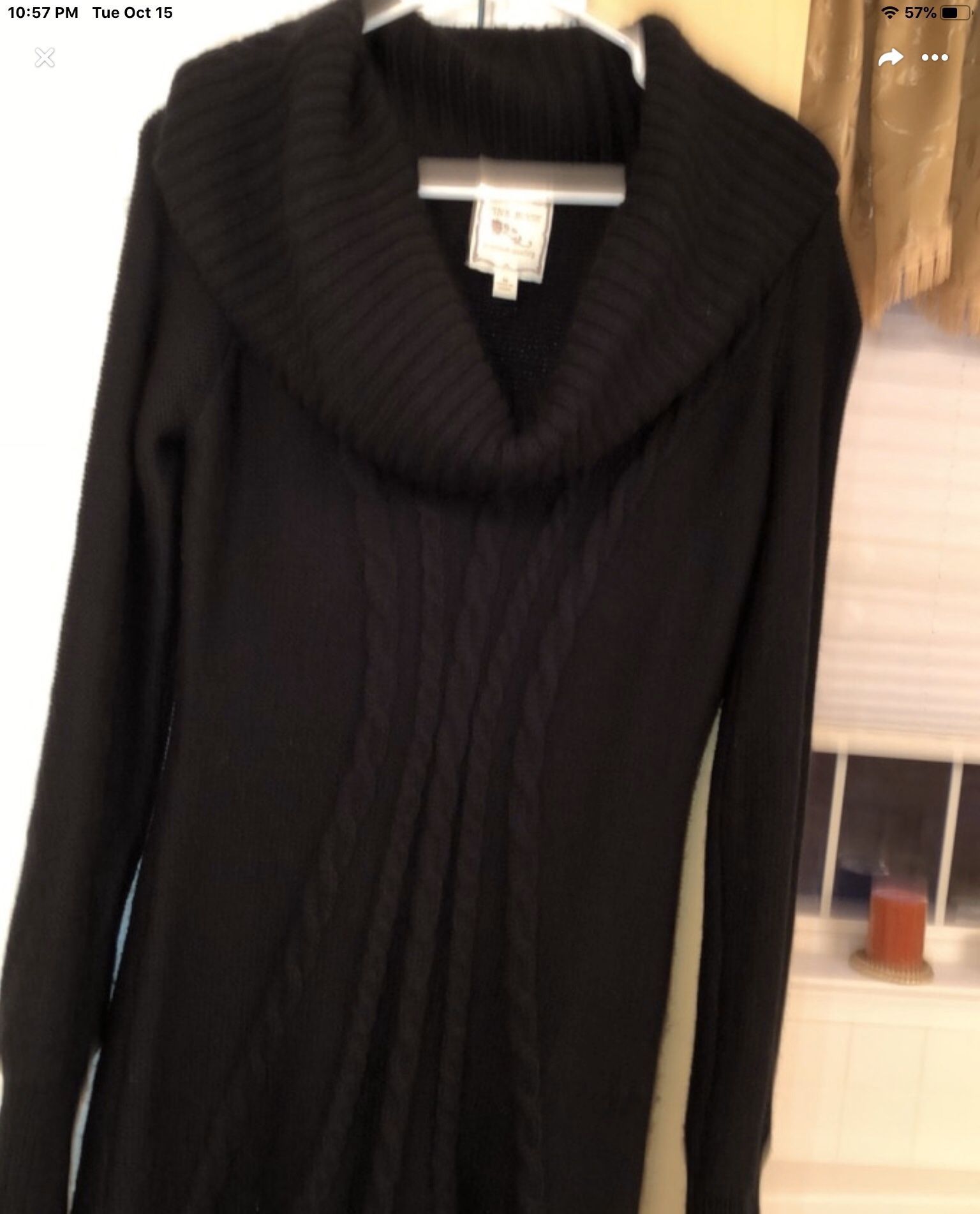 Black wool dress size medium