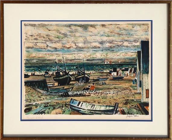 Jacques Petit Framed Painting Wall Art Decor 29.5x24”