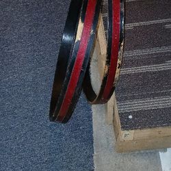 2-  Old Wooden Bass Drum Rings 