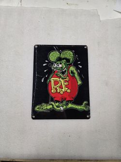 Rat Fink Hotrod Hot Rod Car Culture Steel Metal Sign 