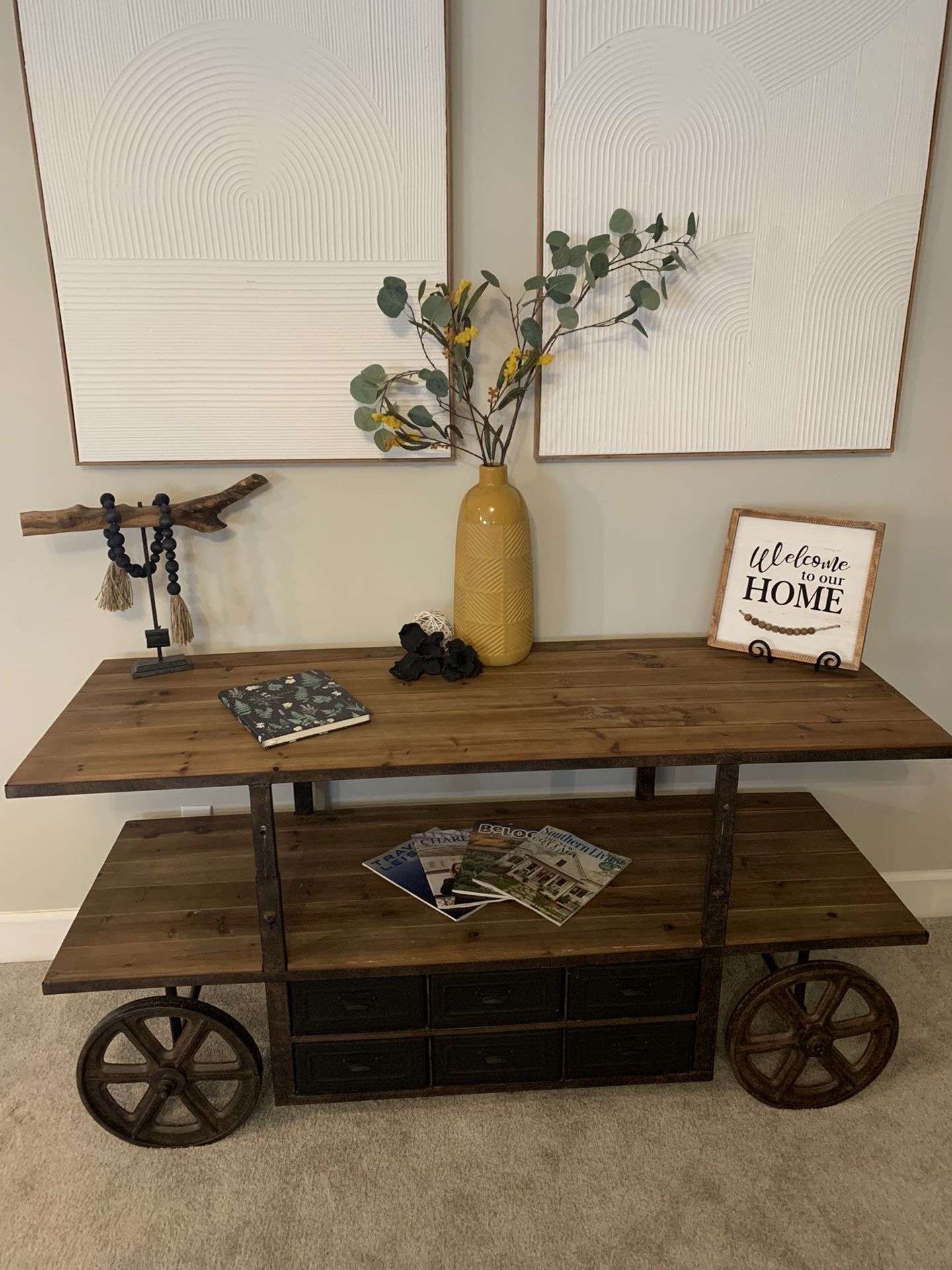 Bar Cart Antique Look