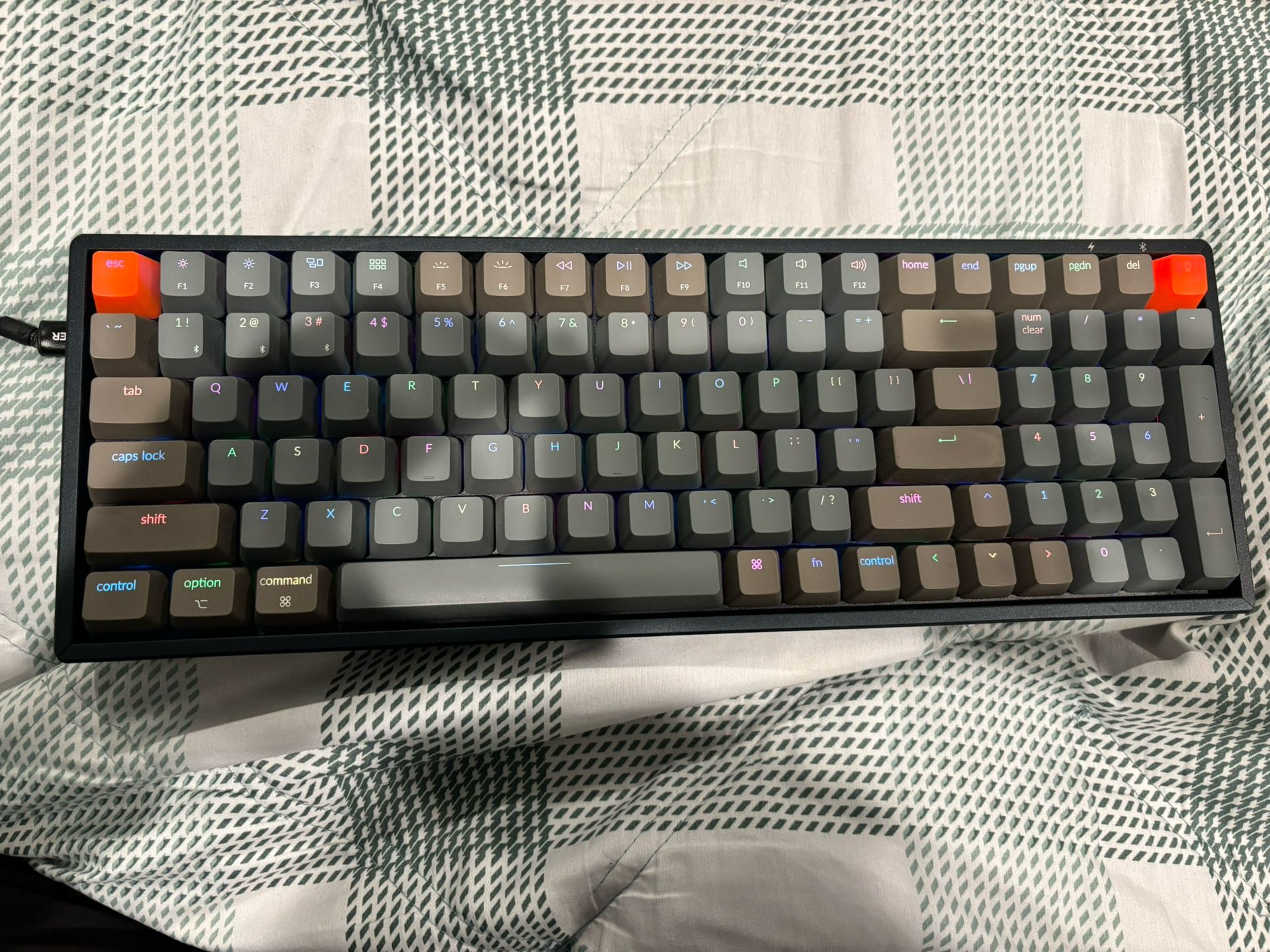 Keychron K4 Gateron Keys RGB Hot Swappable Mechanical 96% Layout Small Factor Keyboard Bluetooth & Wired
