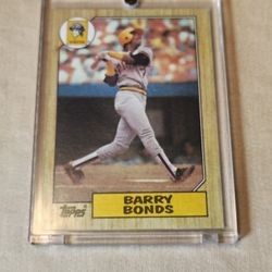 1987 Barry Bonds Rookie Error Baseball Card. 