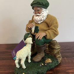 Clothtique Possible Dreams Wee Wooly One Irish Santa Figure Lamb 2001 Vintage