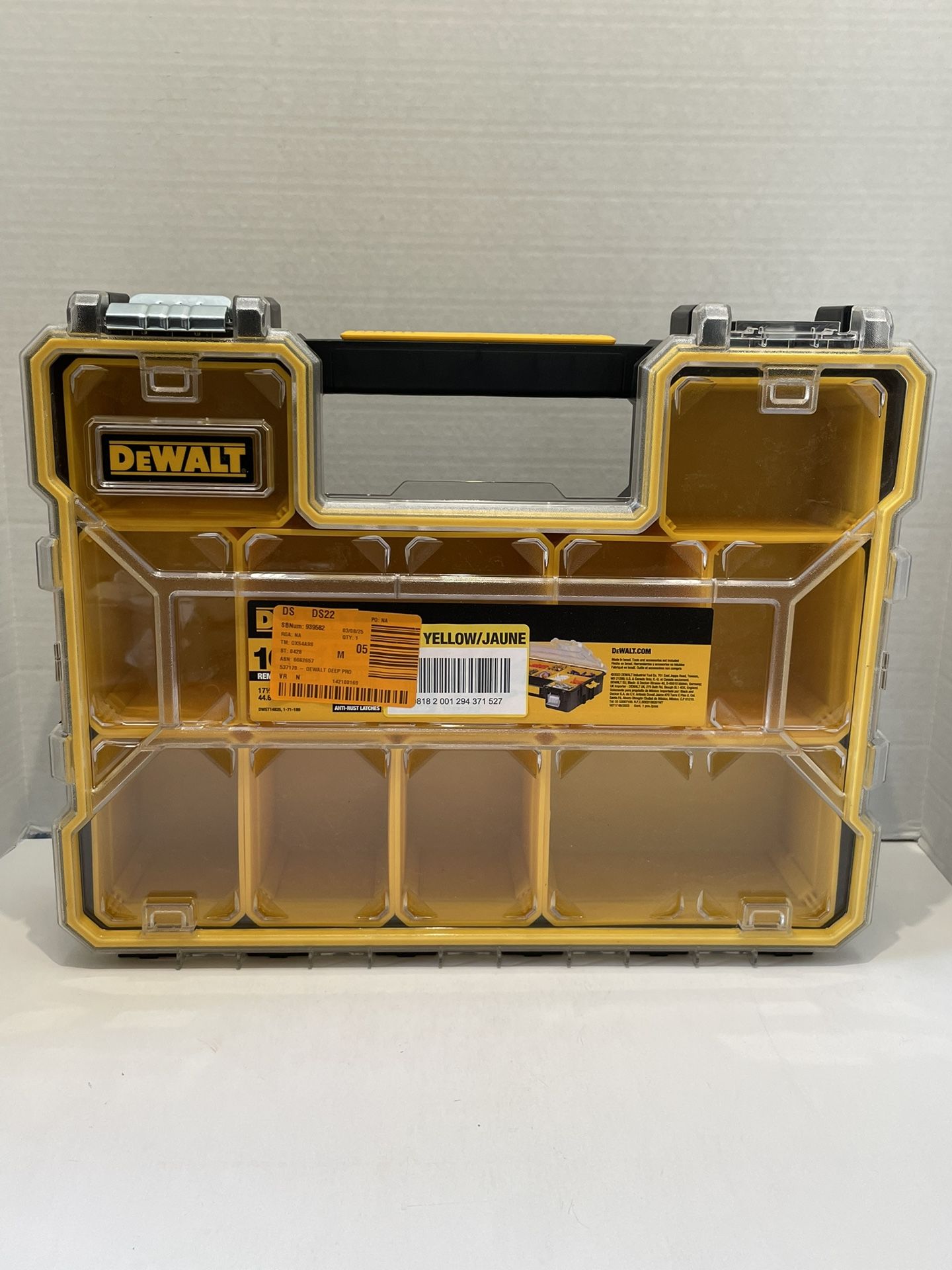 DEWALT DWST14825 10-Compartment Tool Box - Black/Yellow