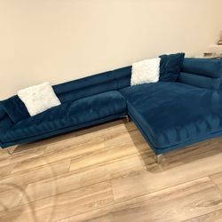 2 Pieces L-shaped Sectional Couch