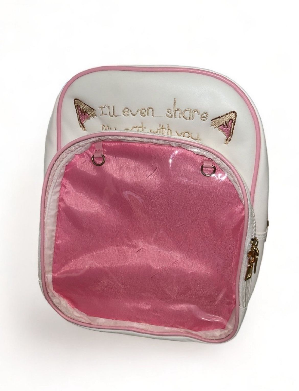 Pink & White Backpack