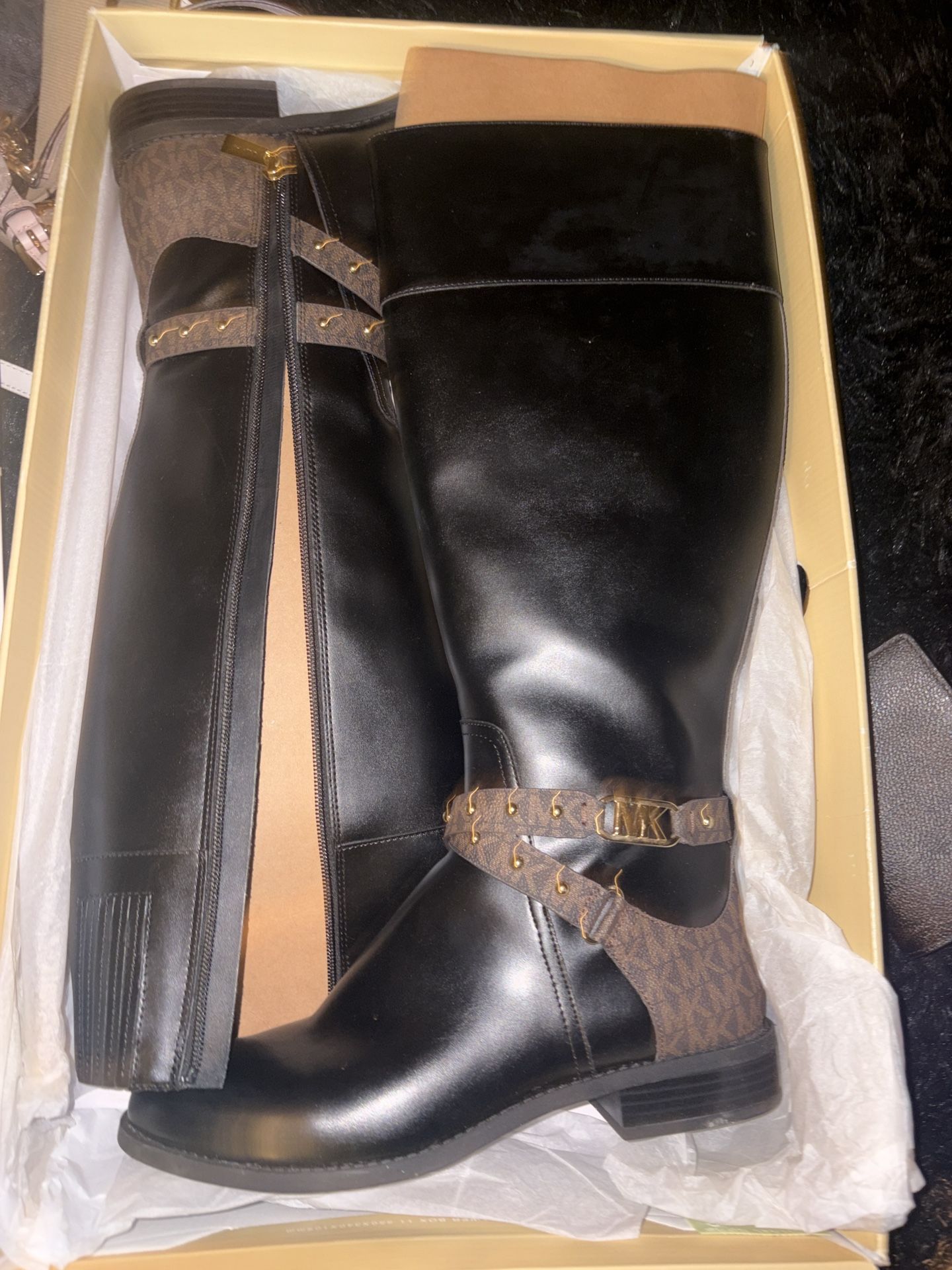 michael kors black boots