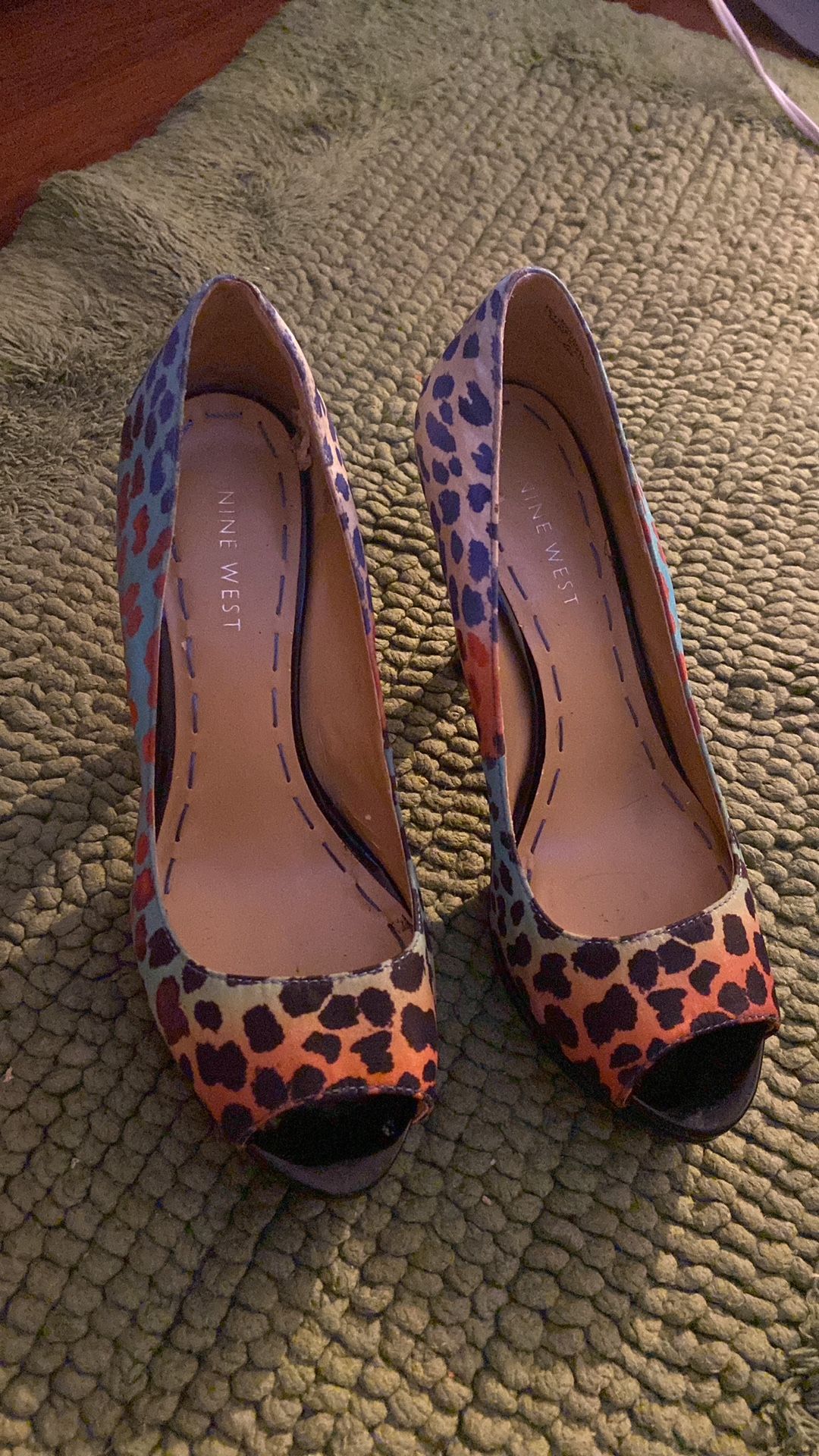 Multicolor Leopard Heels
