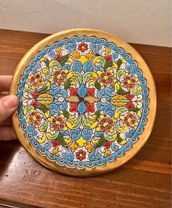 7" CEMAR hand-painted Spanish Decorative Plate/Riser