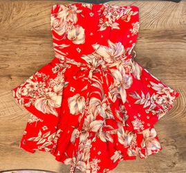 Strapless romper