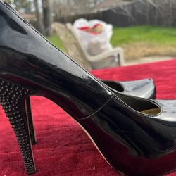 Shiny Black Heels