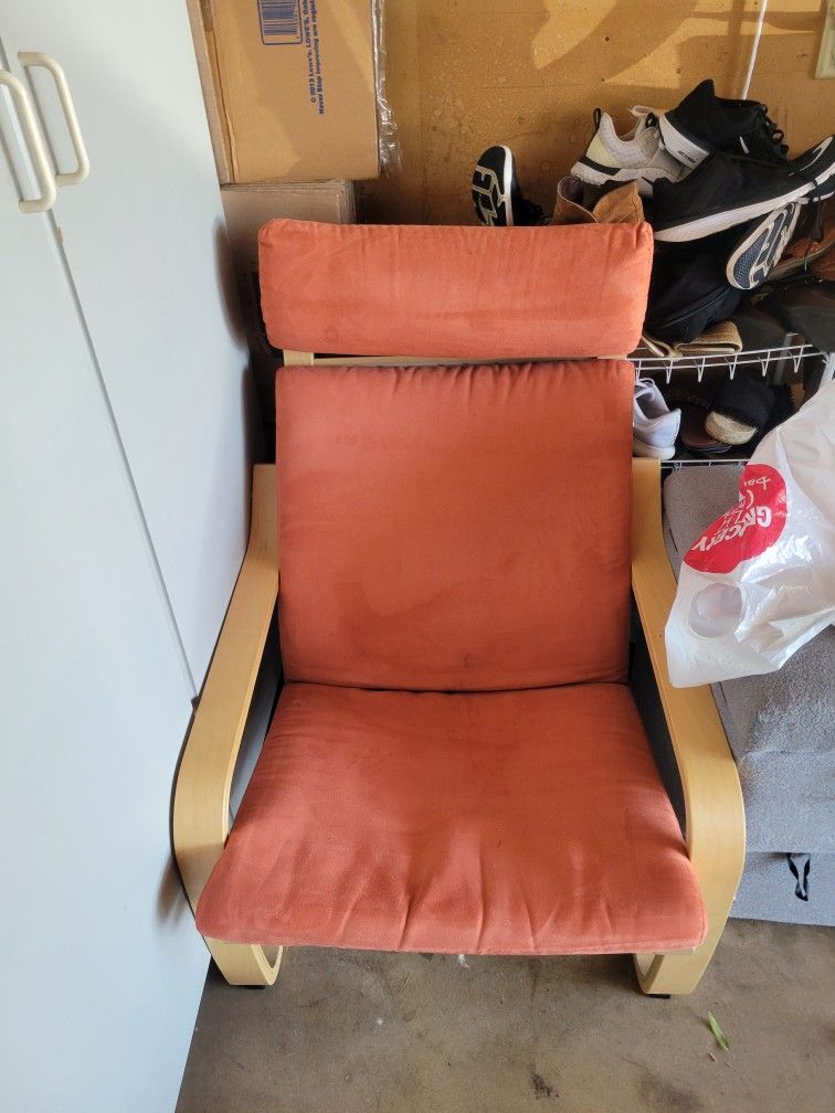 IKEA Poang Chair And Ottoman Set