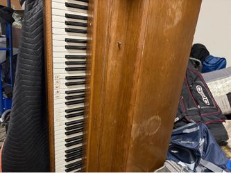 Upright Piano with Wood Cabinet