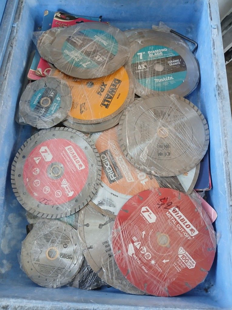 Concrete , Tile Blade 4 1/2" 7" $15 Each Firm