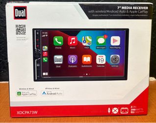 Dual Electronics 7" Touchscreen Car Stereo Receiver with Wireless Apple CarPlay