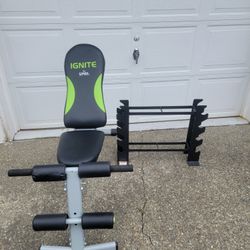 Adjustable Weight Bench And Weight Rack