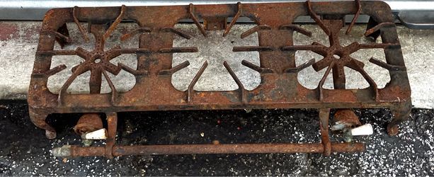Vintage Cast Iron 2 Burner Camp Stove