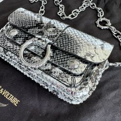 Zadig & Voltaire Kate Mini Wallet Silver!